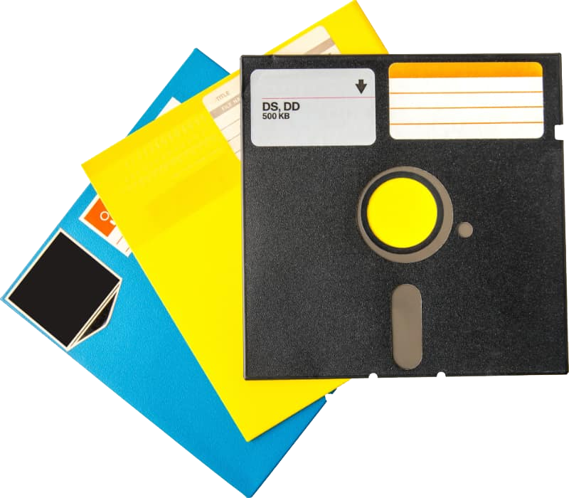 stock photo of a 5.25-inch floppy disk.