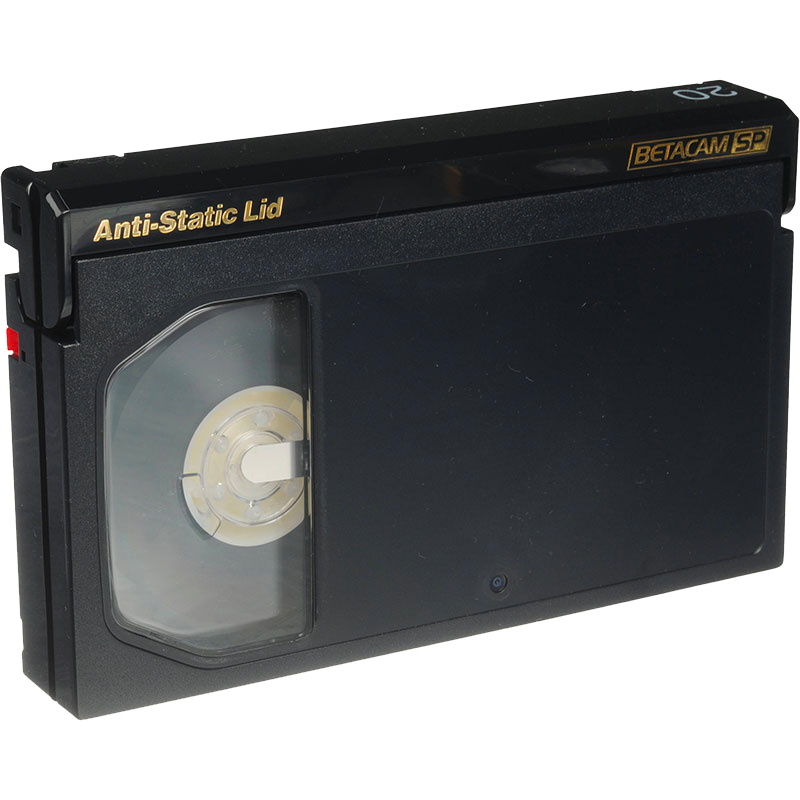 Stock photo of a Betacam tape.