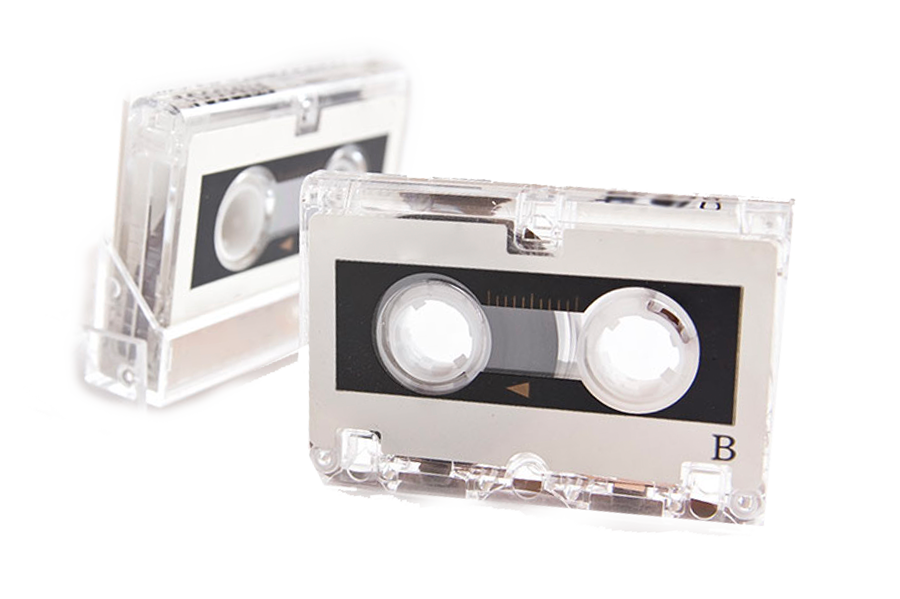 stock photo of a minicassette tape.