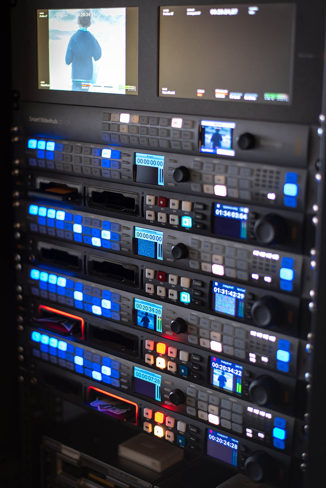 image of a teranex video processing rack.
