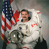 Portrait of Chris Hadfield in astronaut gear
